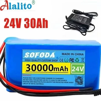 24V 30Ah 7S3P 18650 Li-ion Battery Pack 29.4 V 30000mAh אופניים חשמליים ממונעים /חשמליים/סוללת ליתיום Ion Battery Pack+ 2A