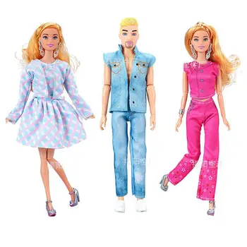 חדש Kawaii פריטי אופנה גבר אישה בגדי ילדים צעצועים המאהב ללבוש משלוח חינם דולי אביזרי ברבי קן DIY משחק ילדים