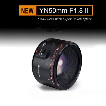 YONGNUO YN50mm F1.8 II גדול צמצם אוטומטי להתמקד עדשה קטנה עם סופר אפקט בוקה עבור Canon EOS 70D 5D3 600D מצלמת DSLR