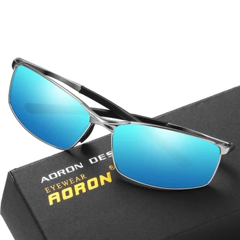 מקוטב משקפי שמש Mens/נשים נהיגה המראה משקפי שמש מסגרת מתכת UV400 משקפי מגן נגד סנוור משקפי שמש הסיטוניים