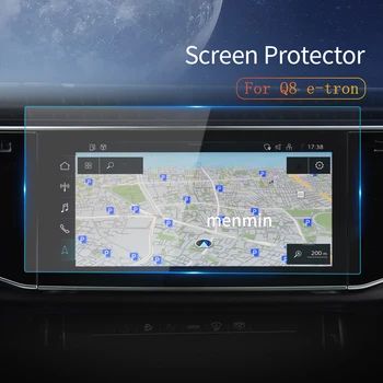 עבור אאודי Q8 e-tron 2024 מדבקות רכב Carplay מגן מסך דש מזג זכוכית סרט מגן ניווט רכב Accrssories