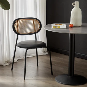 שולחן כסאות אוכל גבוהים עמיד למים נורדי עיצוב ארגונומי כיסא בחדר האוכל שחור רגליים Muebles De Cocina ריהוט הבית