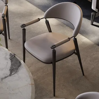 מעצב זרוע כסאות אוכל מודרניים ארגונומי יהירות כיסאות יוקרה הישיבות Cadeiras דה בג ריהוט חדר האוכל WJ40XP