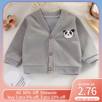 קריקטורה דוב תינוק סוודר מעיל הסתיו הפעוט בגדים עבור ילד ילדה סריגים ארוכי-חולצות שרוול המעיל התינוק לסרוג אפודות 아동상의