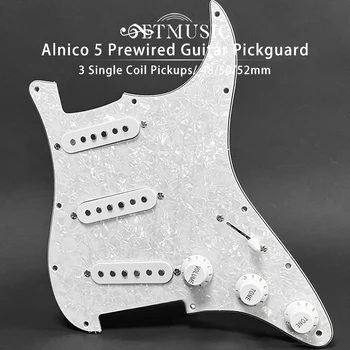 Alnico 5 SSS Prewired גיטרה Pickguard טעון Pickguard מעד פיקאפים 50/50/52mm על FD ST הגיטרה 9 צבעים לבחור