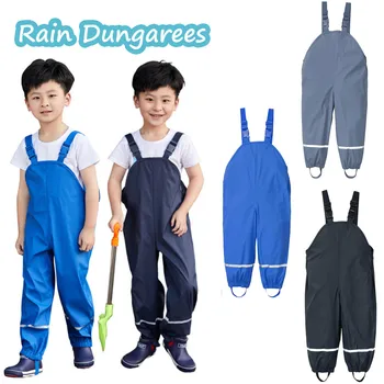 ילדים של גשם, מכנסי ג ' ינס פשוטים עמיד למים Windproof מכנסיים ילדים סרבל בגדים סרבל מכנסיים מכנסיים בגדי ילדים