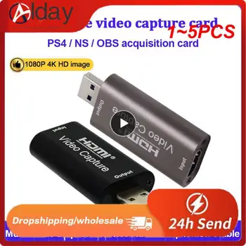 1~5PCS אודיו כרטיס לכידת וידאו 4K 1080P HDMI תואם USB 3.0 שיא DSLR מצלמת Action Cam למשחקים זרימה