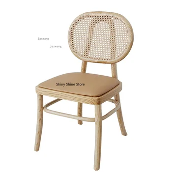 מודרני מעץ מלא מטבח, כסאות אוכל במטבח ריהוט חדר האוכל הכיסא ביתיים פשוטים משענת קש אוכל כיסא.