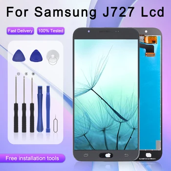 החלפת 5.5 Inch J-7 V תצוגה עבור Samsung Galaxy J727 מגע lcd פנל הדיגיטציה הרכבה J727A J727P J727V מסך