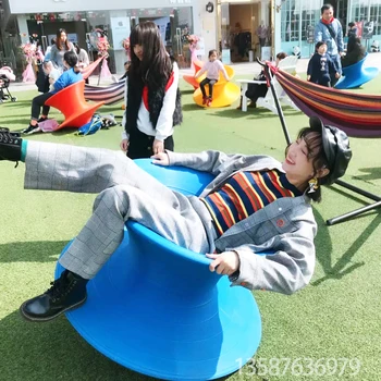 360 מעלות יצירתי ילדים למבוגרים מסתובב טמבלר מושב הביתה פארק שעשועים, קניון חוצות צעצוע פלסטיק צואה פנאי Gyro הכיסא
