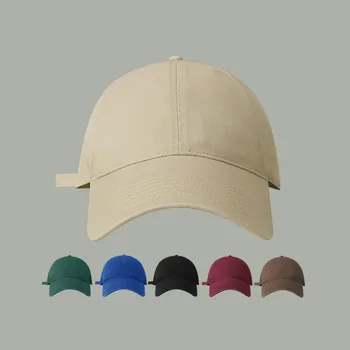 כותנה כובע בייסבול עבור גברים ונשים אופנה צדדי צבע מלא פשוטה כובע רך העליון כובעי מזדמן רטרו כובעי Snapback יוניסקס
