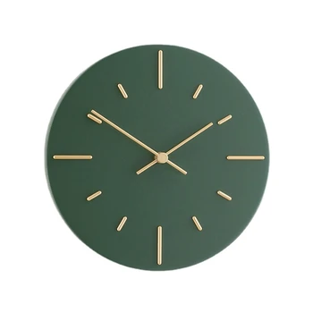 ZC נורדי המשפחה ירוק פשוטה שעון שעון קיר