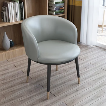 מודרני כנף זרוע הכיסא בסלון המשרד תמיכה לגב עיצוב מתכת נתן לה כורסה שולחן איפור רך Sofafauteuil קישוט