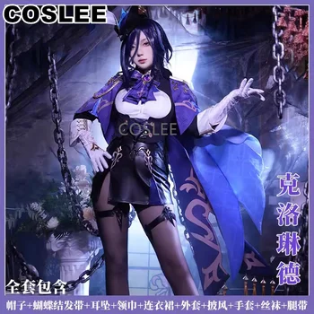 COSLEE Genshin השפעה Clorinde Cosplay תלבושות משחק חליפה מהממת שמלה אחידה משחק מסיבת ליל כל הקדושים תלבושת נשים חדש 2023