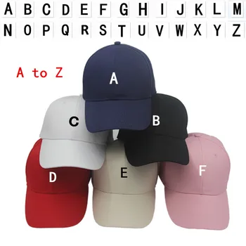 A-Z לרקום את המכתב כותנה כובע בייסבול אבא כובע מתכוונן גודל פועל אימונים חיצונית פעילויות אישיות כמוסות