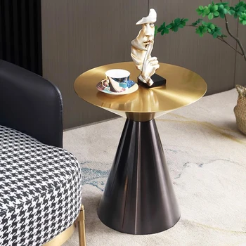 סיבוב נורדי קפה שולחן מרפסת יוקרה מתכת פוקר שולחן קפה ספרים מעצב Meubles דה סלון פינת אוכל שולחן להגדיר רהיטים