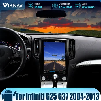 הרדיו ברכב עבור אינפיניטי G25 G37 2004-2015 טסלה סגנון מסך מגע אנדרואיד Autoaudio אלחוטית CarPlay ניווט GPS 8Core סטריאו