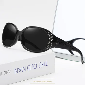 חדש מקוטב משקפי שמש אופנה יהלום משובץ משקפי שמש נשים אופנה רטרו יוקרה עיצוב הגברת גווני שמש הגנה UV400