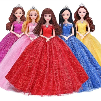 NK אחת יח 'נסיכה הבובה שמלת תחרה מלא סביב שמלת מסיבת תלבושת עבור ברבי הבובה הכי טוב של הבנות מתנה אביזרים ג' יג ' י
