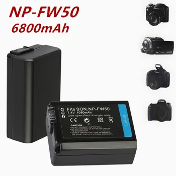 NP-FW50 המצלמה החלפת הסוללה אלפא A6500 A6300 A5000 A3000 NEX-3 A7R A6000 - 7.4 v 6800mAh סוללה נטענת