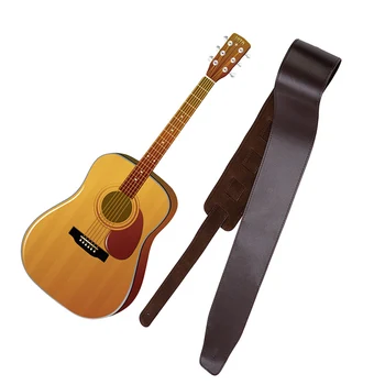 גיטרה בס החגורה גיטרה רצועות חגורת עור רצועות כתף מרופדות גיטרה רצועת חגורה עבה רצועות שחור גיטרה אביזרים