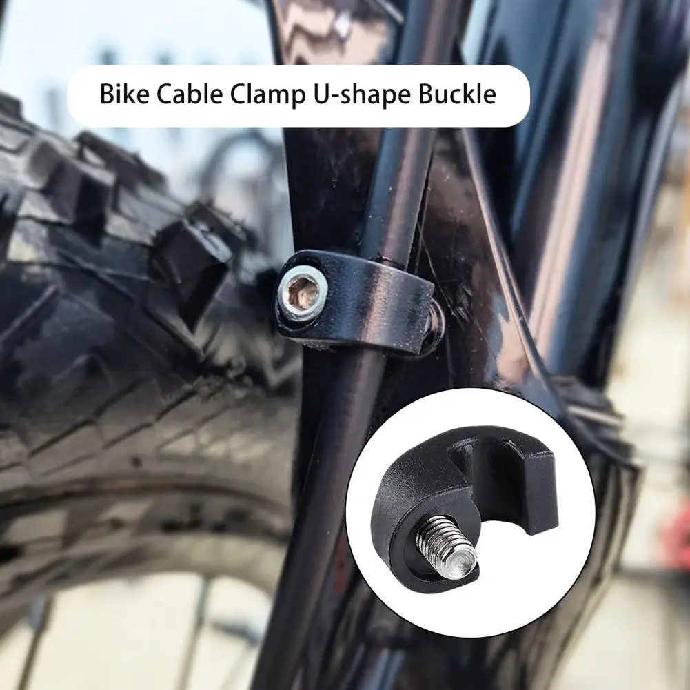 10Pcs אופניים כבל אבזם אופניים בלם כבל מדריך U-צורה אבזם אביזרי אופניים1