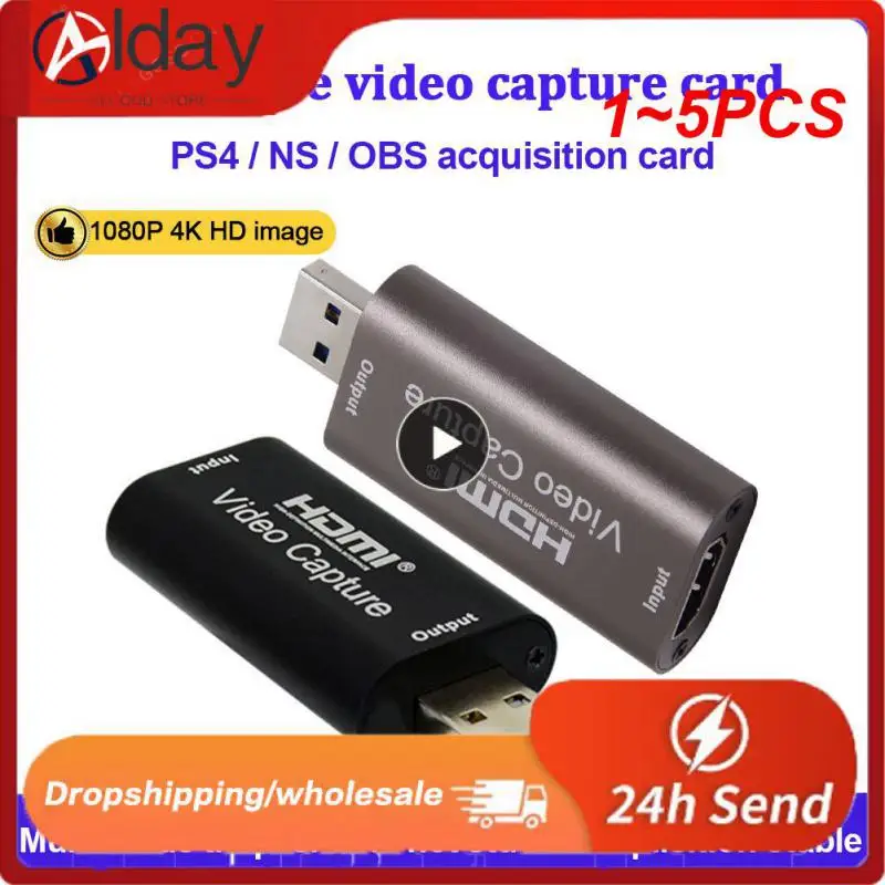 1~5PCS אודיו כרטיס לכידת וידאו 4K 1080P HDMI תואם USB 3.0 שיא DSLR מצלמת Action Cam למשחקים זרימה0