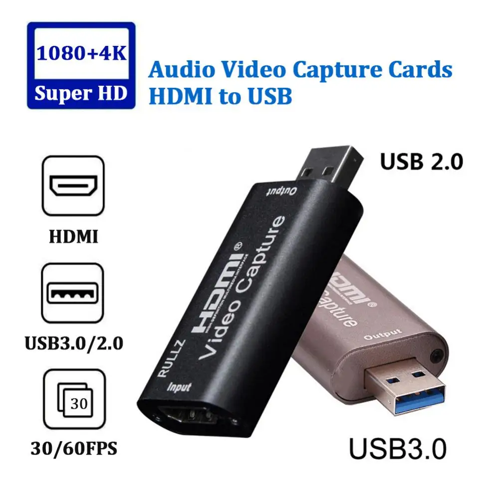 1~5PCS אודיו כרטיס לכידת וידאו 4K 1080P HDMI תואם USB 3.0 שיא DSLR מצלמת Action Cam למשחקים זרימה1