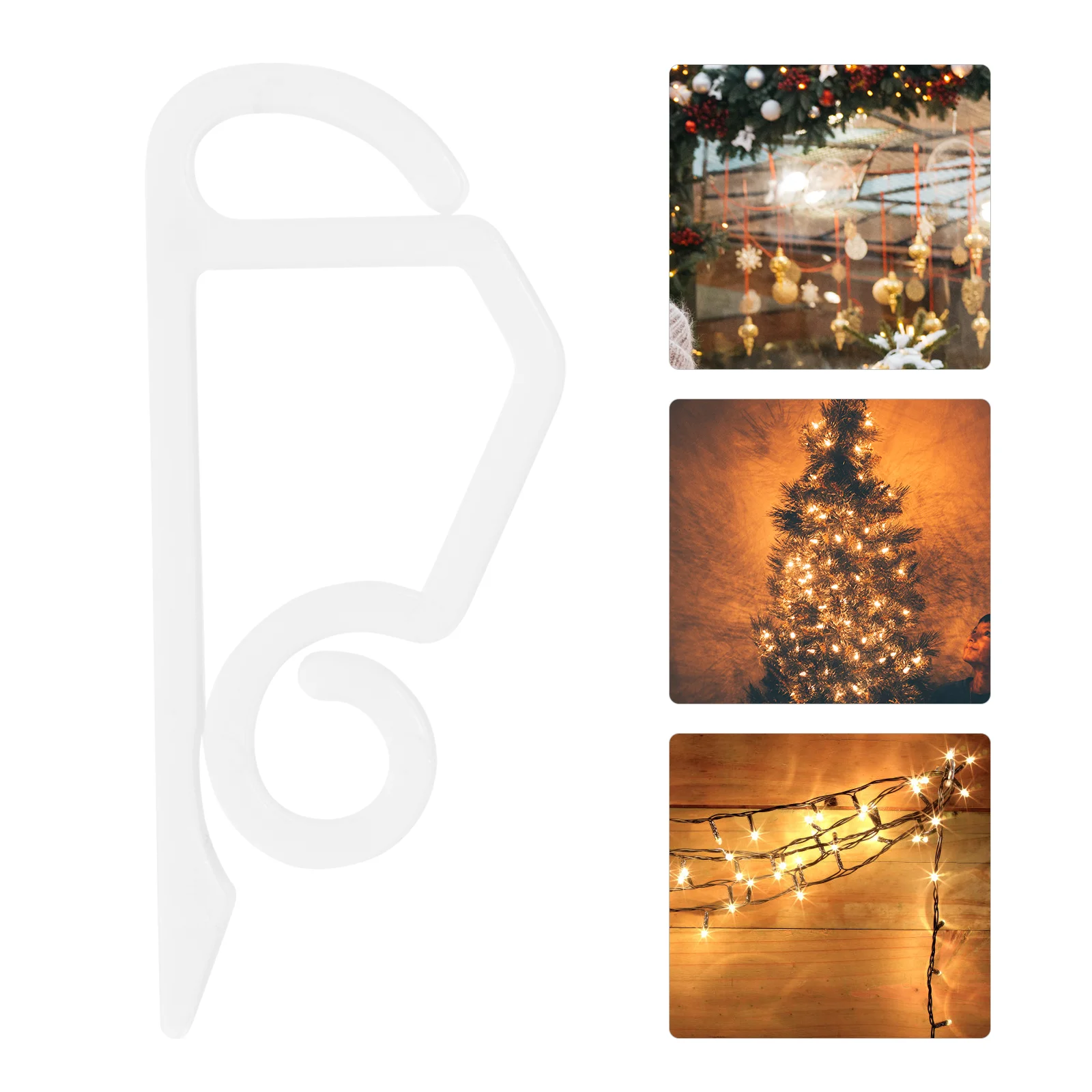24 יח ' קטנות המנורה הוק אור קליפים חג המולד ווים חיצונית פיות מרזבים דקורטיביים רעפים3