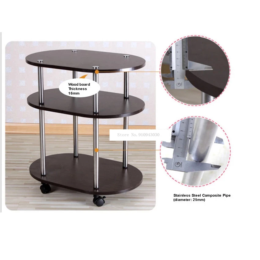 3. השכבה המודרנית מטלטלין צורת אליפסה תה שולחן עם גלגל עיצוב הסלון, חדר השינה ספה לצד פינת שולחן נמוך עם שטח אחסון2