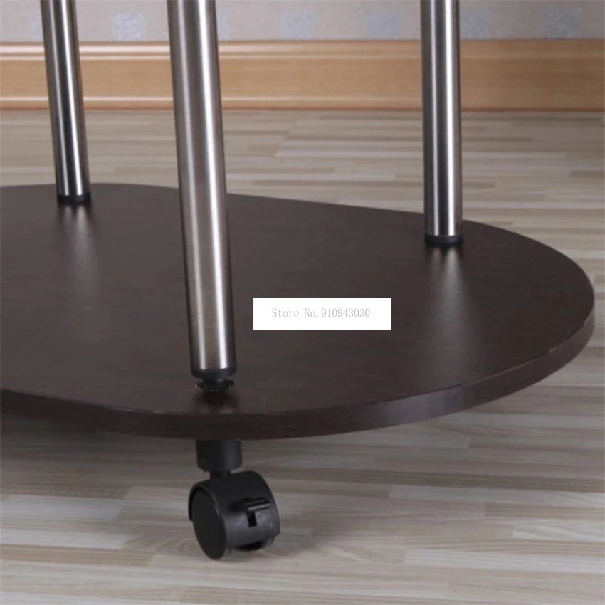 3. השכבה המודרנית מטלטלין צורת אליפסה תה שולחן עם גלגל עיצוב הסלון, חדר השינה ספה לצד פינת שולחן נמוך עם שטח אחסון3