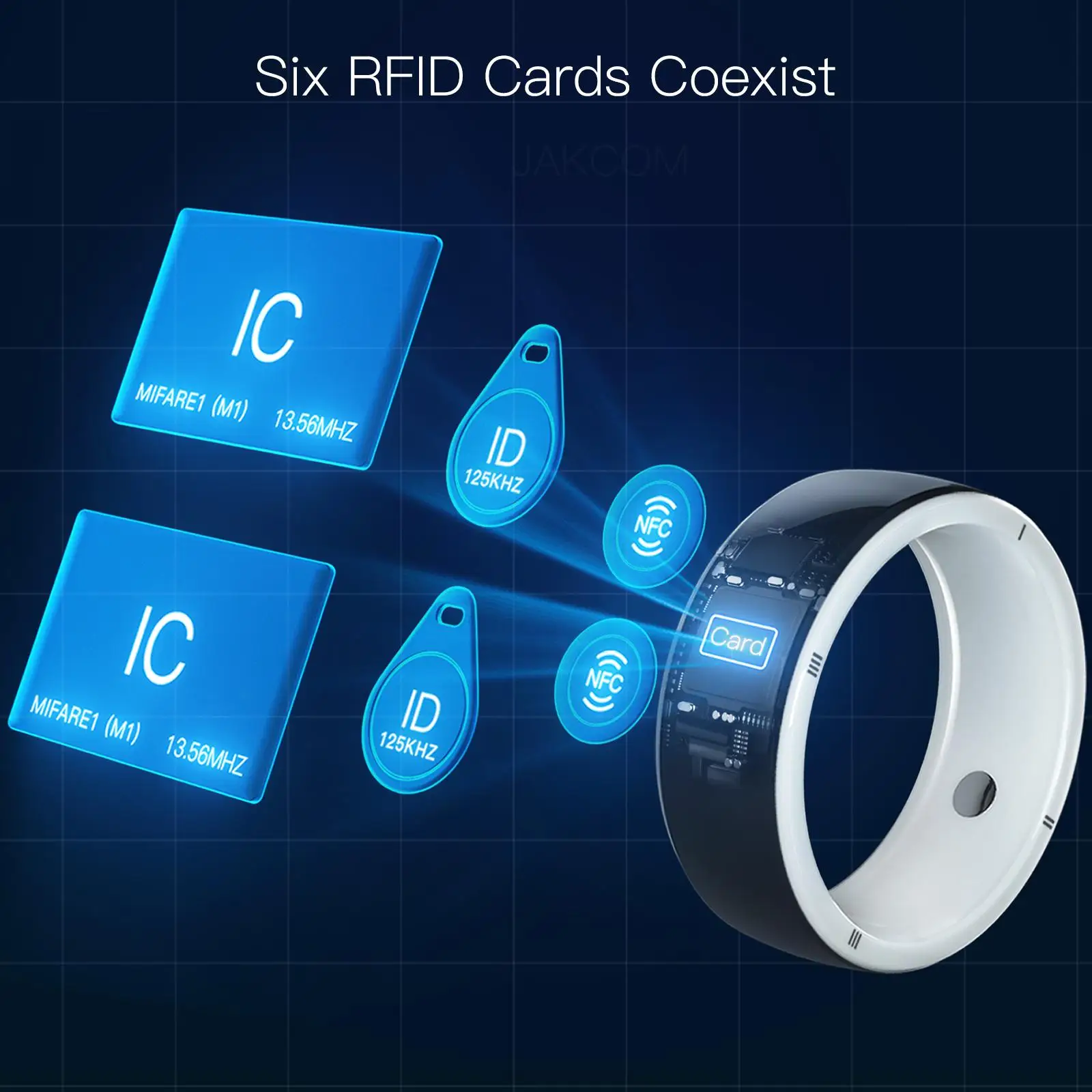 JAKCOM R5 חכם טבעת הגעה חדשה כמו פסיבית די nfc מדבקה uid אופי rfid תג פלסטיק עמיד למים plaiyg כרטיס4