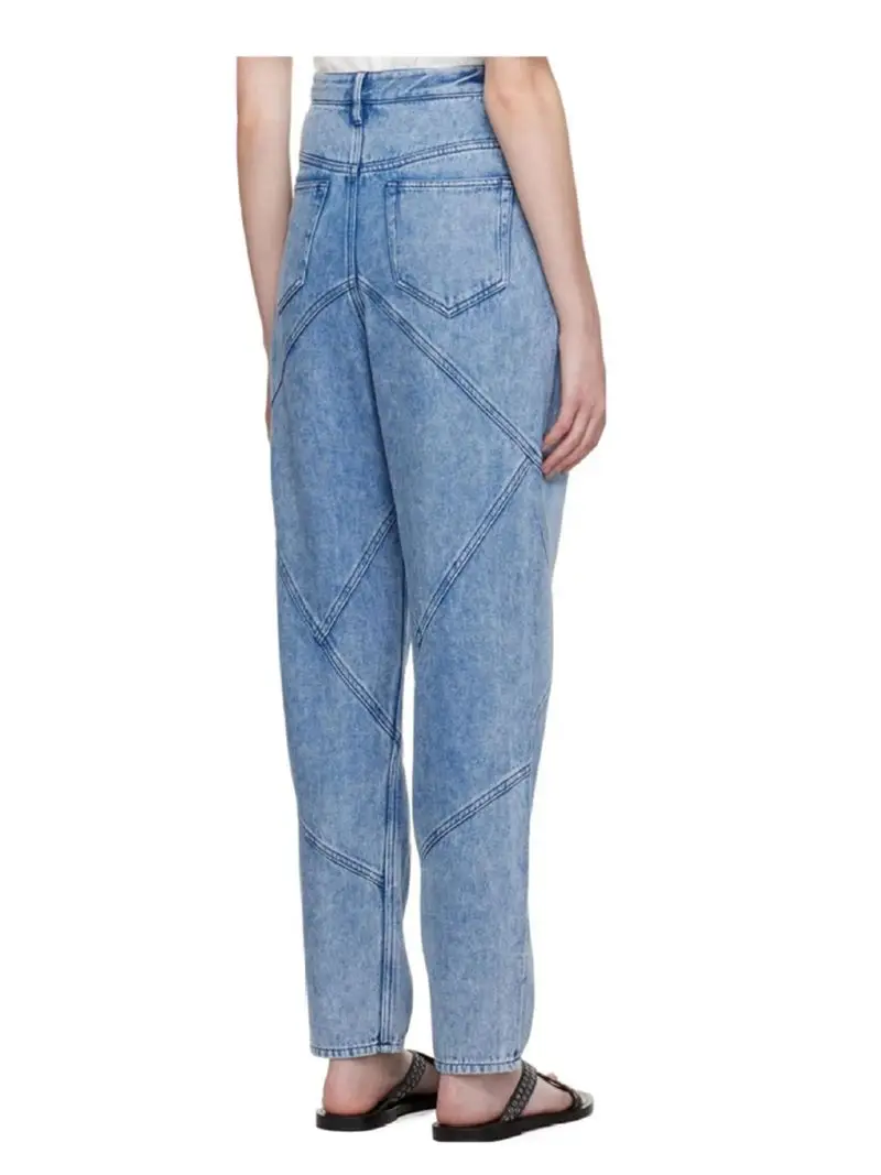 ג ' ינס של נשים ליפול 2023 חדש אופנה רטרו מגוונים סלים כחול ישר שרוול ירך להרים Slim Fit מזדמנים ספורט מכנסיים1