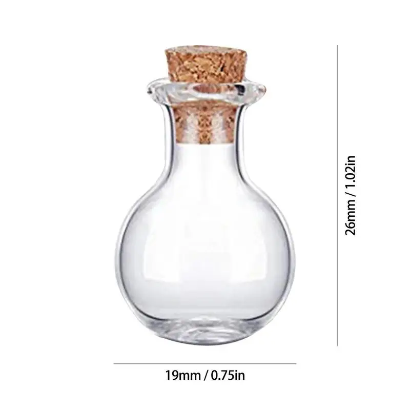 זעיר בקבוק זכוכית מיני בקבוקי זכוכית עם עץ קורק 10Pcs זכוכית קטן המבקשים הבקבוק ברורה צלוחיות מיכל אחסון על אמנות5