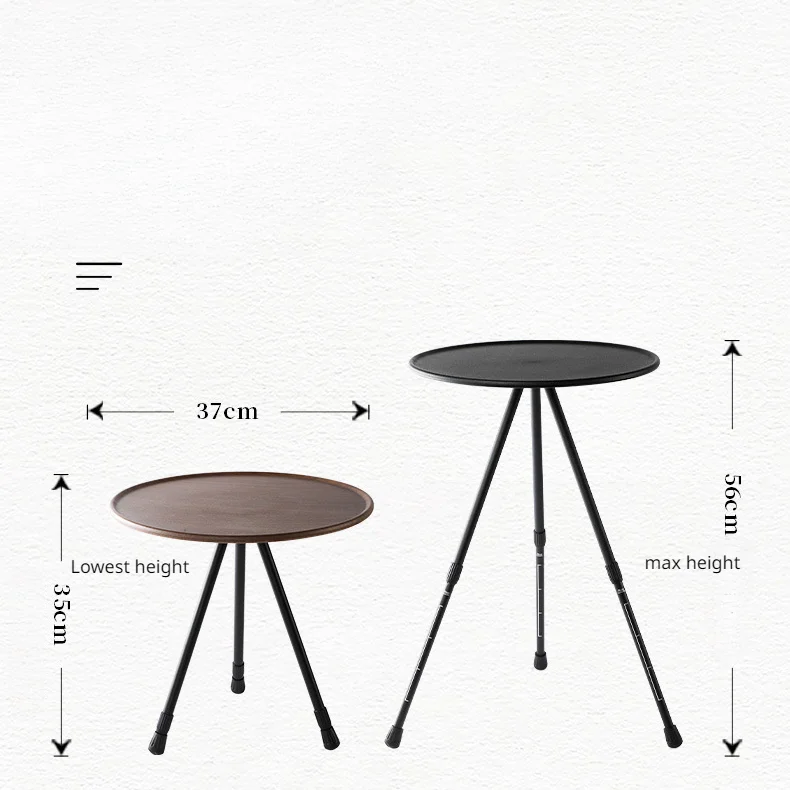 טלסקופי מתקפל שולחן עגול עבור קמפינג פיקניק נייד שולחן אוכל קל רטרו מחנה שולחן קמפינג ציוד3