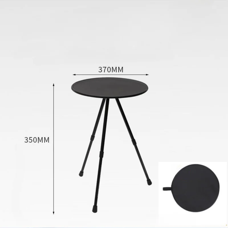 טלסקופי מתקפל שולחן עגול עבור קמפינג פיקניק נייד שולחן אוכל קל רטרו מחנה שולחן קמפינג ציוד5