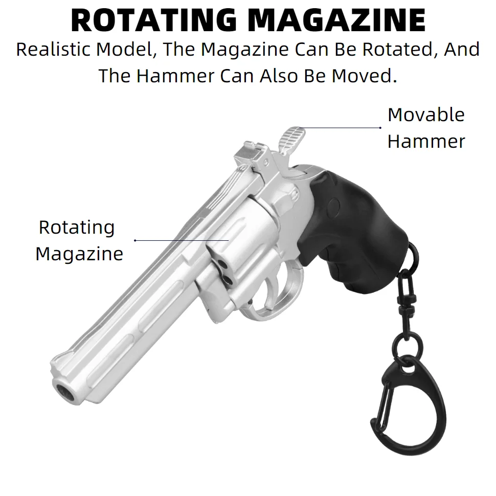 טקטי 1:4 תופי סגנון מחזיק מפתחות מסתובב ו Ejectable מגזין צבאי אוהדים תליון דגם האקדח3
