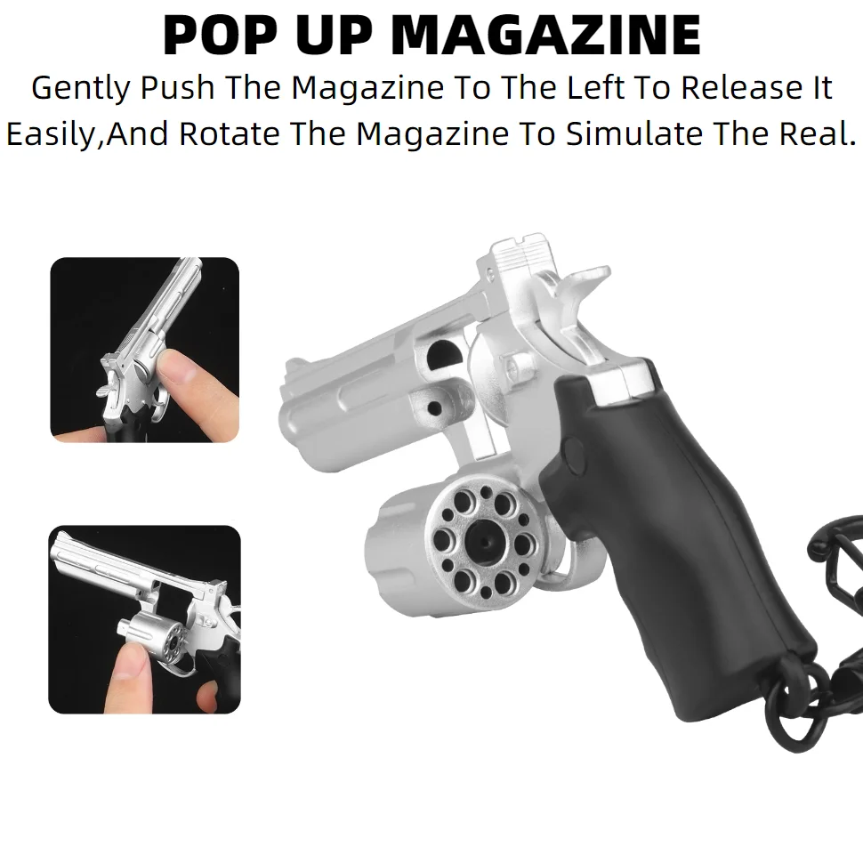 טקטי 1:4 תופי סגנון מחזיק מפתחות מסתובב ו Ejectable מגזין צבאי אוהדים תליון דגם האקדח4