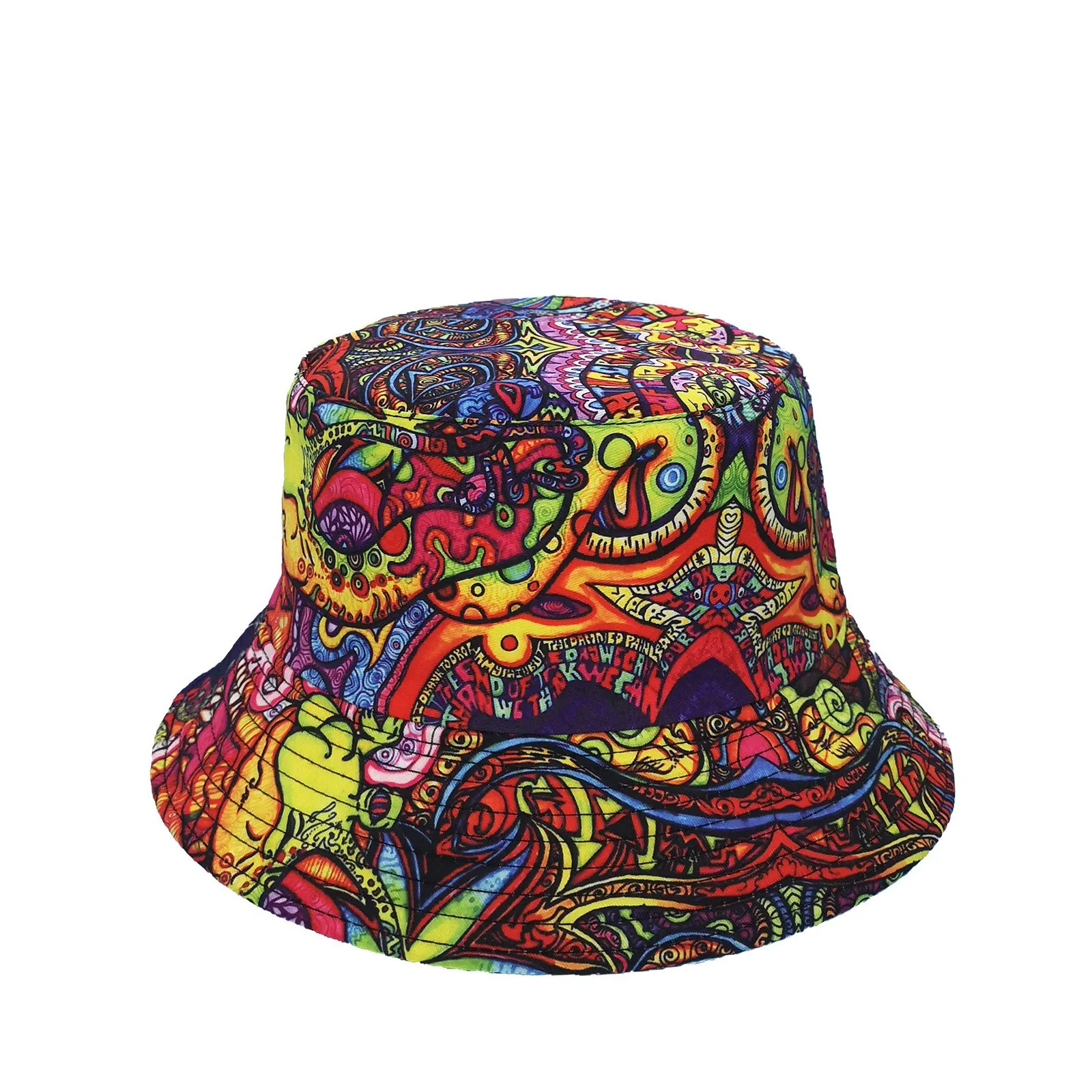 כובע לגברים&נשים קיץ הגנה מפני השמש פנמה כובע הדפסה היפ הופ דיג דיג כובע כפול, בצד אופנה ללבוש accessary0