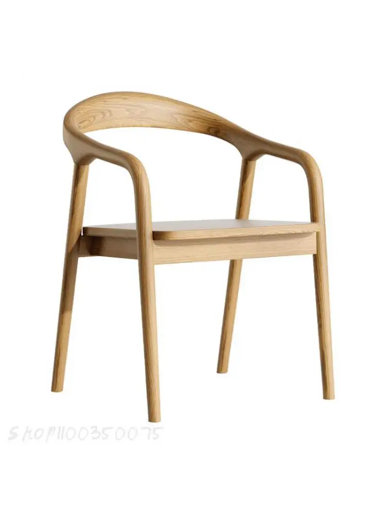 כל עץ מלא כיסא האוכל הכיסא בבית מודרני מינימליסטי משענת הכורסה מסעדה בית קפה ומתן הכיסא ללמוד הכיסא0