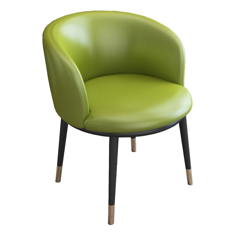 מודרני כנף זרוע הכיסא בסלון המשרד תמיכה לגב עיצוב מתכת נתן לה כורסה שולחן איפור רך Sofafauteuil קישוט5