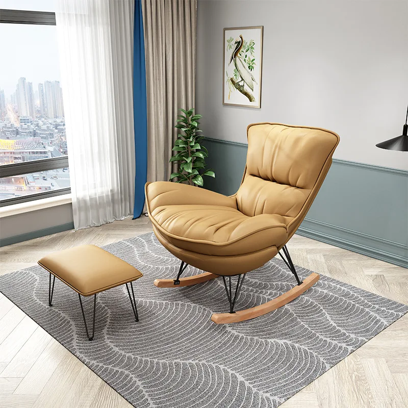 מתקדם בסלון ספה בסגנון נורדי עצלן פנאי כסא נדנדה כורסה אור יוקרה כורסא בבית רהיטים WXHYH3