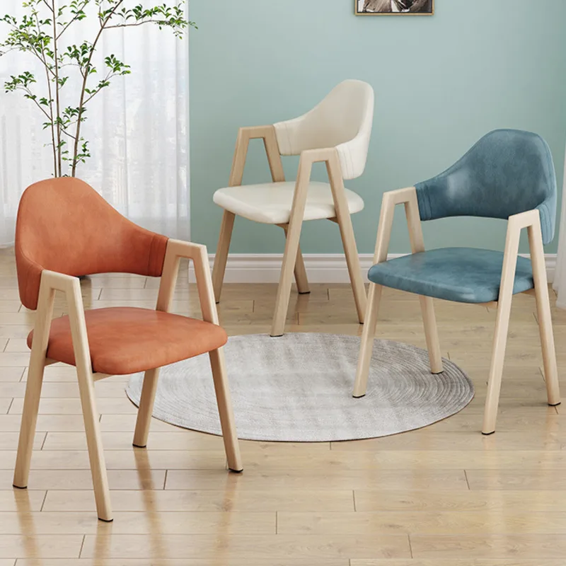 נורדי אור יוקרה כיסא רך משק מודרני כורסאות הסלון מזדמן פשוט משענת הכיסא מינימליסטי האוכל הכיסא1
