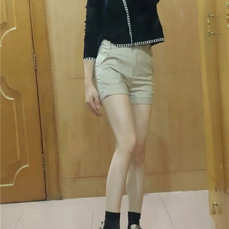 נשים מכנסיים קצרים סלים Hotsweet דק הקיץ שרוכים אלסטיים תלמידים ספורטיבי רך שיק טהור פופולרי קוריאני סגנון גבוה המותניים כל-התאמה3