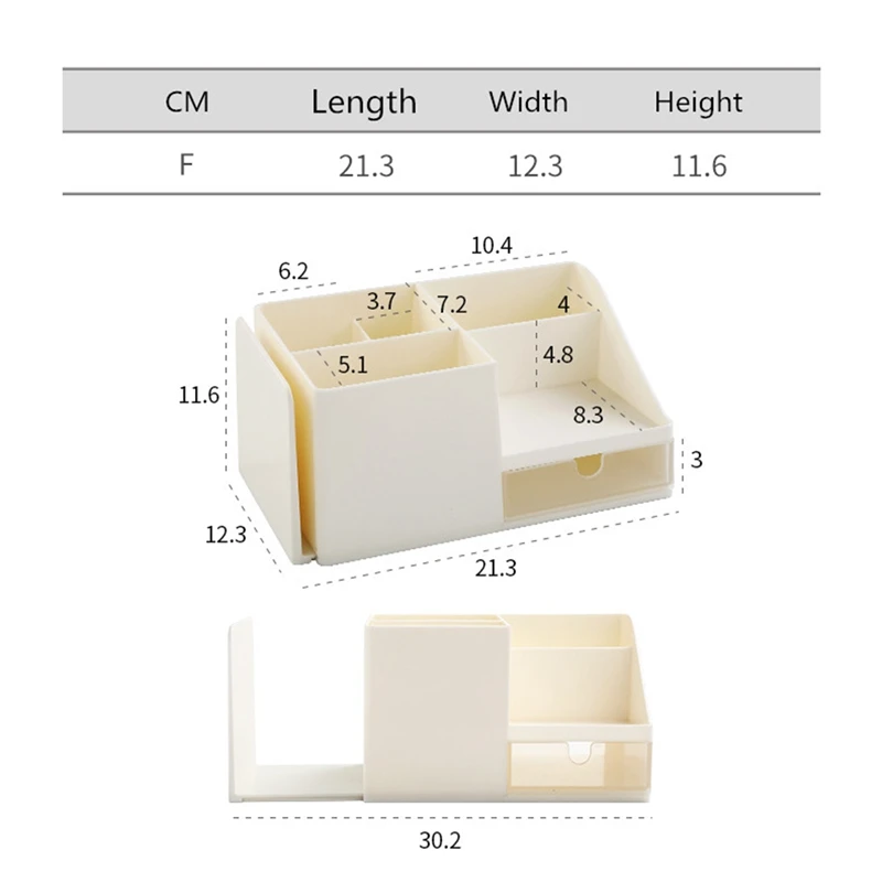 קוסמטיקה תיבת אחסון מסכת קיבולת גדולה שולחן העבודה גימור מדף אחסון מתאים עבור מוצרי טיפוח עור אפור5